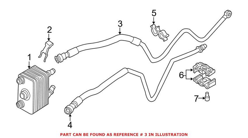 BMW Auto Trans Cooler Line - Inlet 17224461167